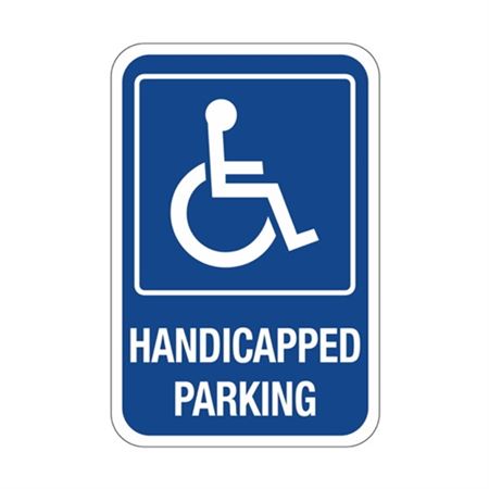 Handicapped Parking Symbol Sign 12" x 18"